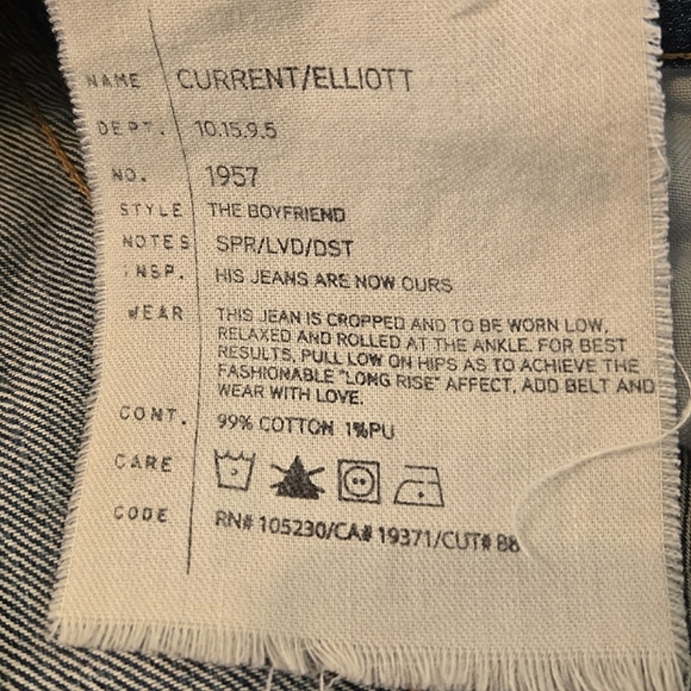 Current/Elliot Women's Jeans "The Boyfriend" cut, 30 (10) - Picture 2 of 6